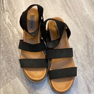 Steve Madden Black Sandals, Size 8.5